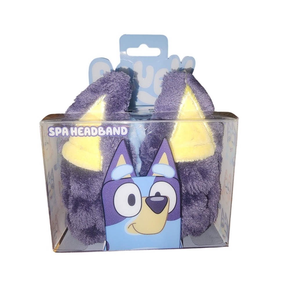 Bluey Spa Headband Purple Plush Character Ears Skincare Accessory New unisex